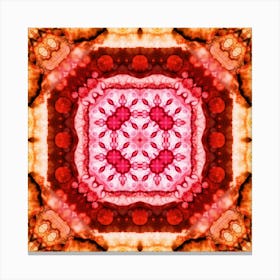 Pink Alcohol Ink Flower Pattern 1 Canvas Print