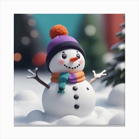 Snowman Canvas Print