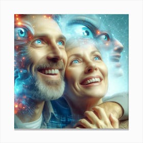 Couple With Eyes Canvas Print