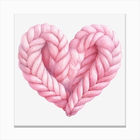Heart Of Pink Yarn 1 Canvas Print