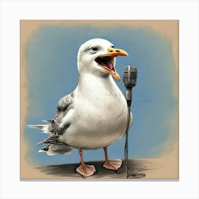 Singing Seagull Canvas Print