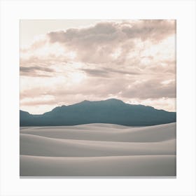 White Dunes Sky Canvas Print