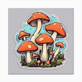 Mushroom Painting Canvas Print