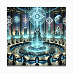 A High Tech, Futuristic Depiction Of The Archon Co Canvas Print