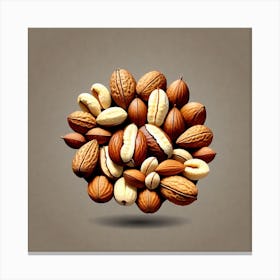 Nuts In A Circle 10 Canvas Print