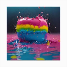 Rainbow Apple Canvas Print