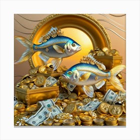 Gold Fishes 3 Canvas Print