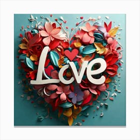 Love In A Heart Canvas Print