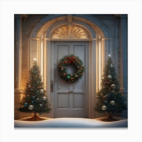 Christmas Door 171 Canvas Print