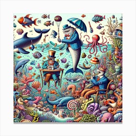 Oceanic shenanigans Canvas Print
