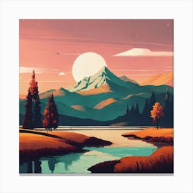 Landscape Painting 118 Canvas Print