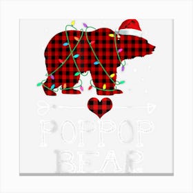 Red Plaid Poppop Buffalo Matching Family Pajama Christmas Canvas Print