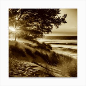 Sunset On The Beach 1051 Canvas Print