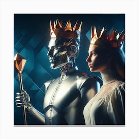 Robots And Queens 1 Canvas Print