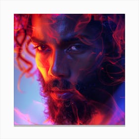 Man In Flames 1 Canvas Print