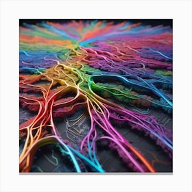 Colorful Neural Network 5 Canvas Print