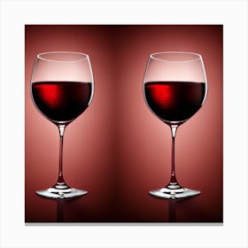 Two Glasses Of Red Wine 1 Canvas Print
