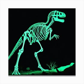 Glow In The Dark Dinosaur 3 Canvas Print