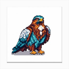 Pixel Hawk Canvas Print