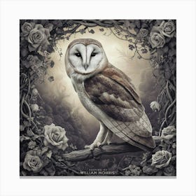 william morris Barn Owl 3 Canvas Print