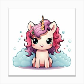 Cute Unicorn 518 Canvas Print