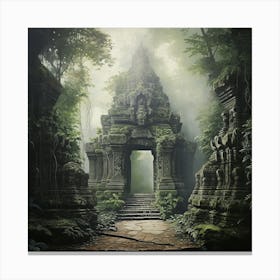 Temple In The Jungle 5 Canvas Print