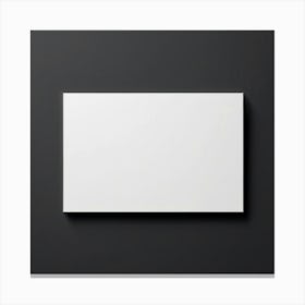 Blank White Poster With Shadow Canvas Print