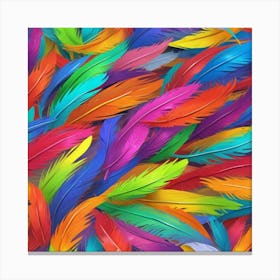 Colorful Feathers 5 Canvas Print