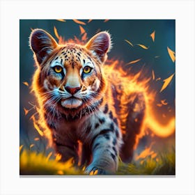 Fire Tiger Canvas Print