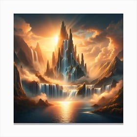 Mythical Waterfall 19 Canvas Print