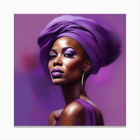 Purple Woman Canvas Print