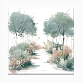 Garden Path Canvas Print