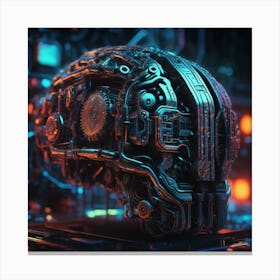 Cyborg Skull 1 Canvas Print