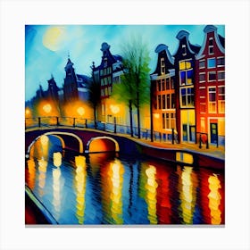 Amsterdam At Night 1 Canvas Print