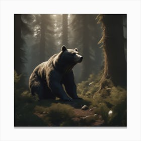 Bear In The Forest 26 Canvas Print