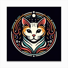 Cat In A Circle 1 Canvas Print