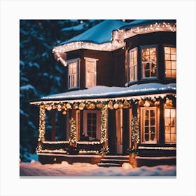 Christmas House 1 Canvas Print