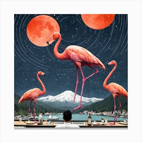 Flamingos 13 Canvas Print