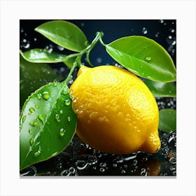 Lemon Ultra Hd Realistic Vivid Colors Highly Detailed Uhd Drawing Pen And Ink Perfect Composi (1) Canvas Print