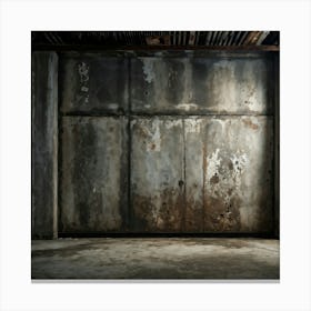 A Seasoned Concrete Wall Enduring The Test Of Time Under The Weight Of Distressed Textures Reveals (4) Canvas Print