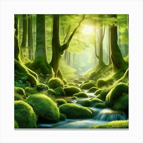 Mossy Forest 15 Canvas Print