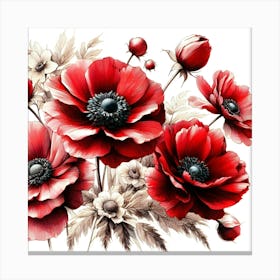 Red Poppies 1 Canvas Print