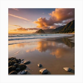 Sunset On The Beach 2 Canvas Print