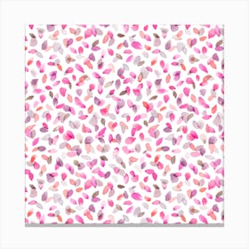 Petals Pink Square Canvas Print
