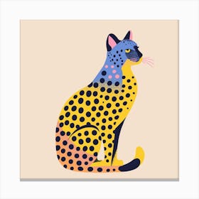 Yellow Cheetah Square 4 Canvas Print