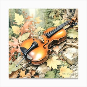 Violin By Peter Ghetu 2024 Canvas Print