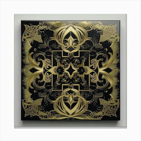 Gold And Black Canvas Print