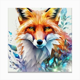 Abstract Fox Canvas Print