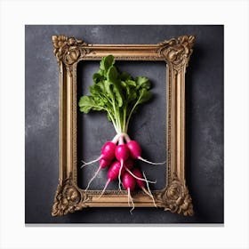 Radishes In A Frame 7 Canvas Print