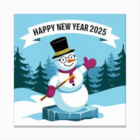 An Illustration Of A Snowman Wearing A T Bawvkut Tzkfwd4zxmb1iw 0plvztkhsmwgbdr Oy064g Canvas Print